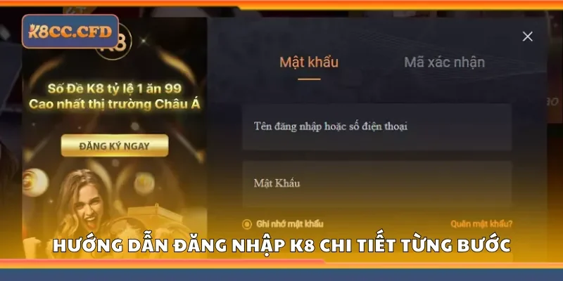 Chi tiết cách đăng nhập K8 từng bước