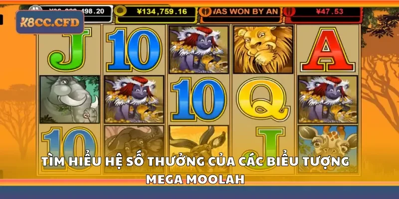 Tìm hiểu hệ số thưởng của các biểu tượng Mega Moolah